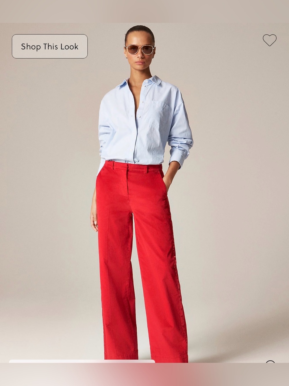 NWT J Crew Wide-leg trouser with satin stripe in washed velvet Red Sz 2 Tall